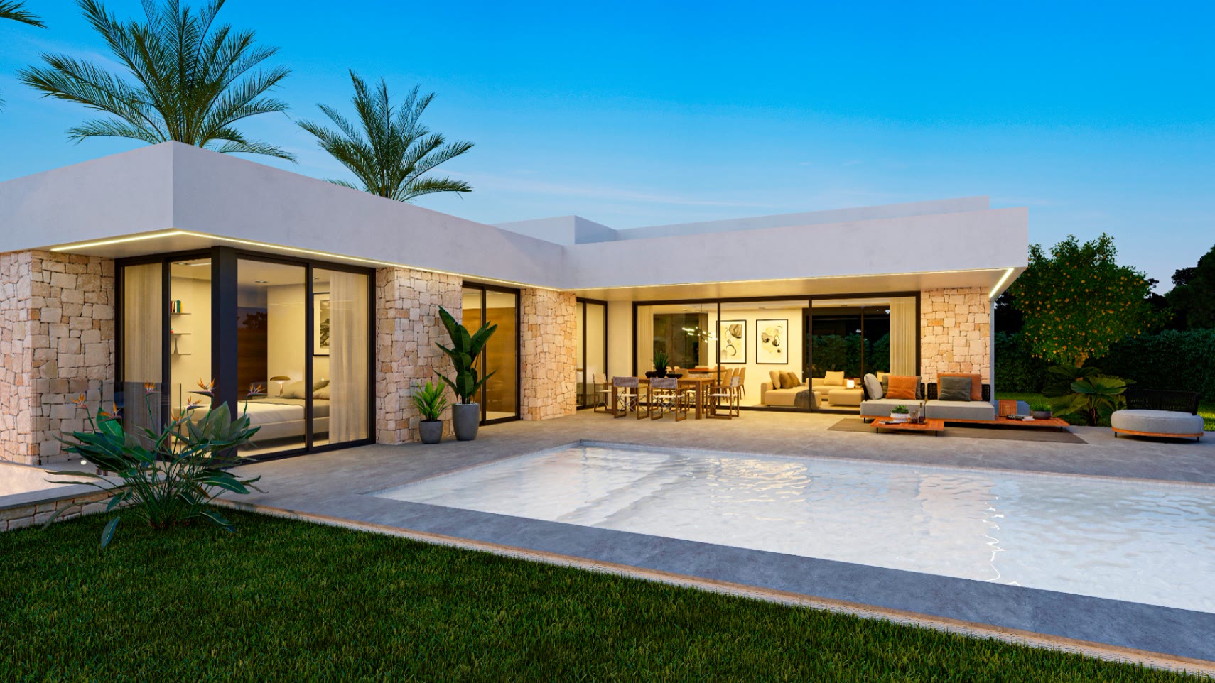 Eingeschossige Neubauvilla mit Pool in Jávea (zweite Villa der Anlage) – Foto 9