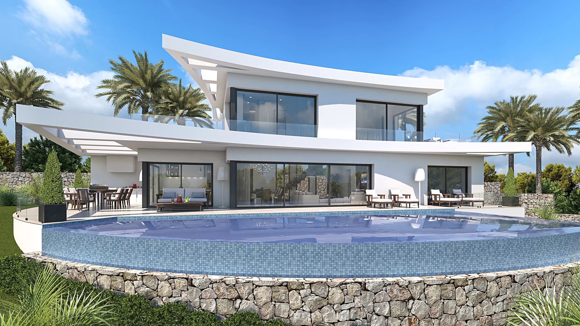 Villa de diseño estilo vela con piscina infinity en forma de D en Dénia – Foto 5