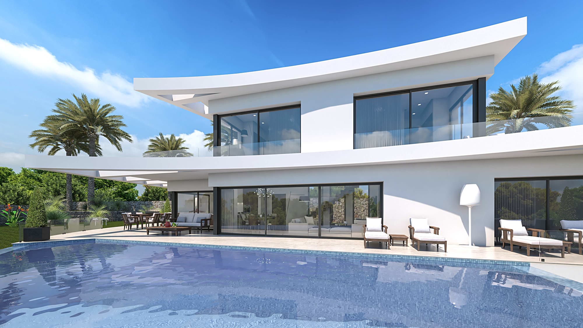 Villa de diseño estilo vela con piscina infinity en forma de D en Dénia – Foto 6