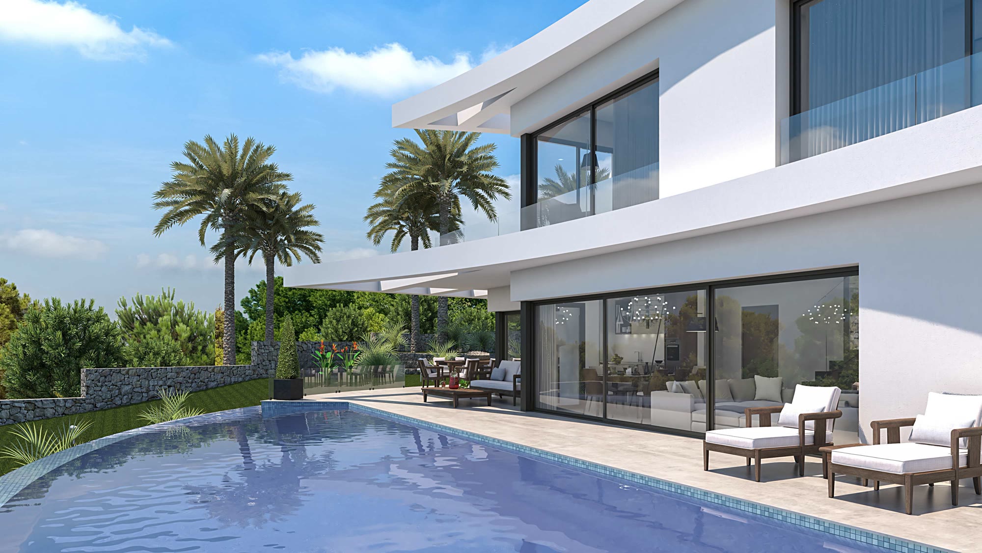Villa de diseño estilo vela con piscina infinity en forma de D en Dénia – Foto 7