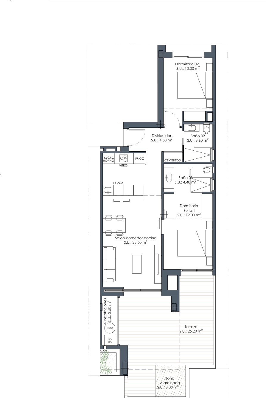 Grundriss der Wohnung