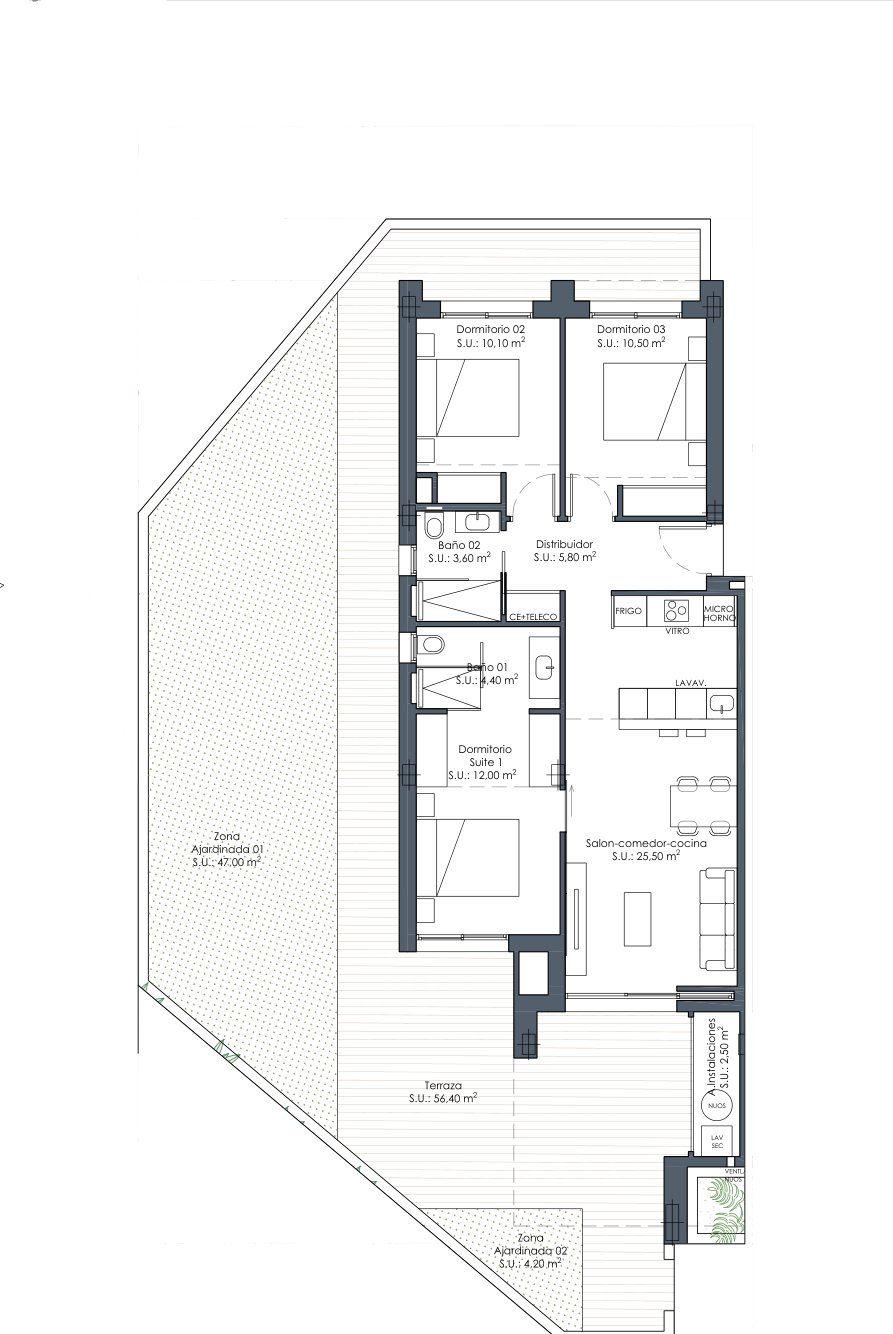 Grundriss der Wohnung