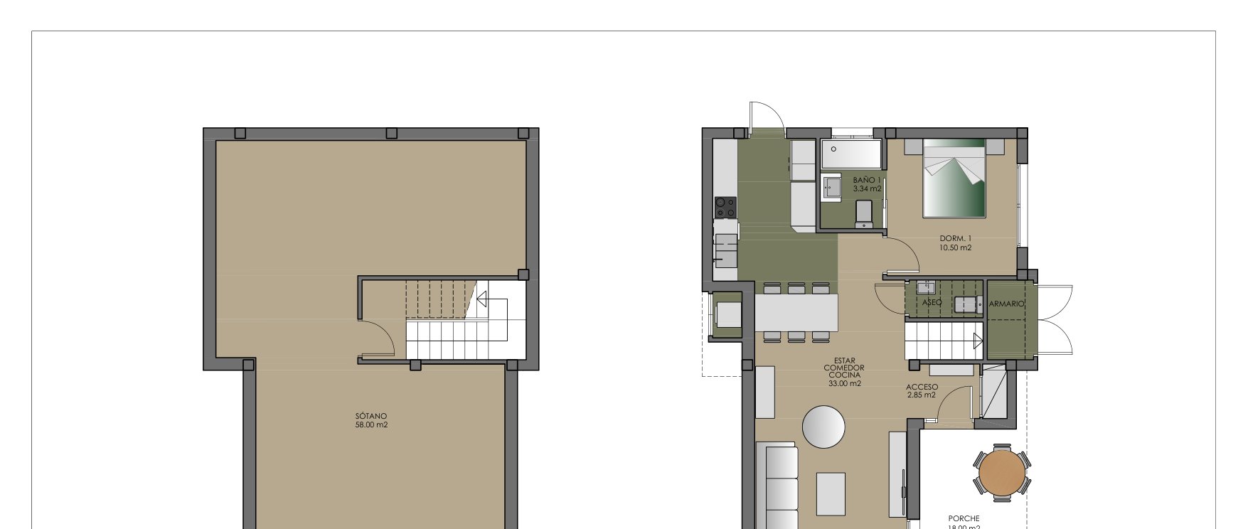 Floor plan with basement