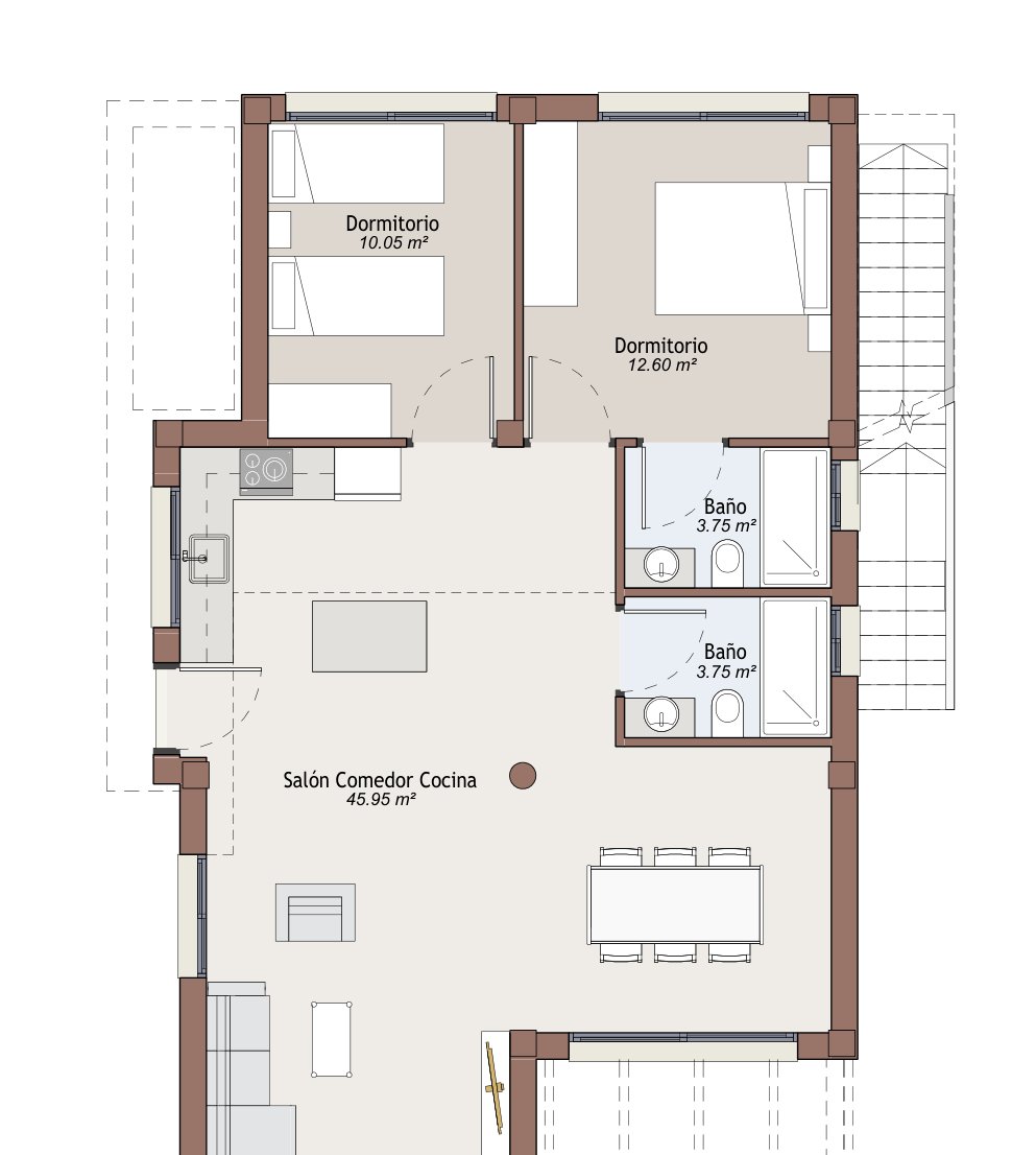 Floor plan of the ground floor