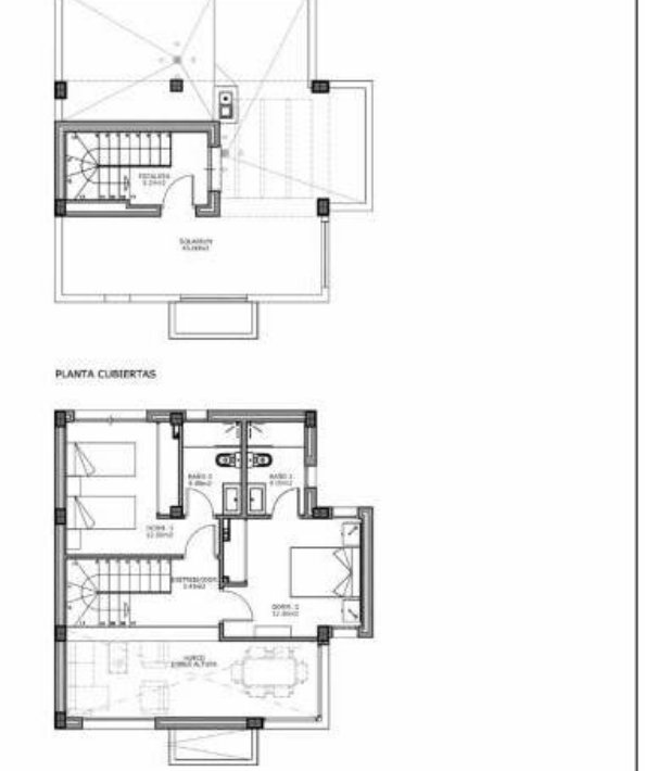 Grundriss Obergeschoss und Dachterrasse