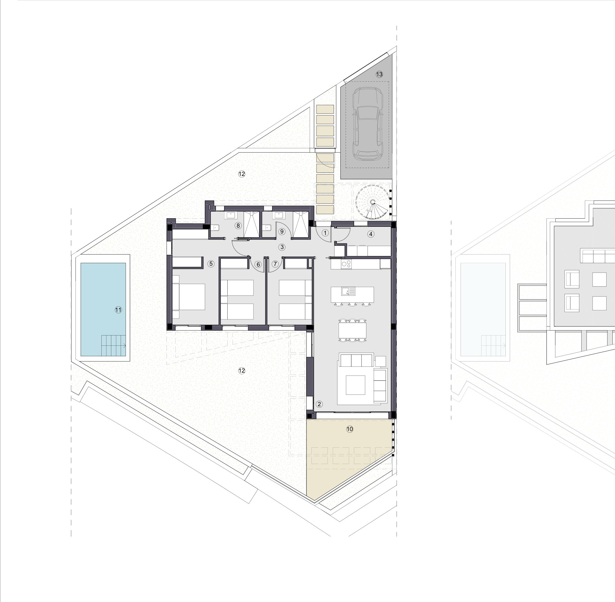 Grundriss (Plan des Bauträgers)