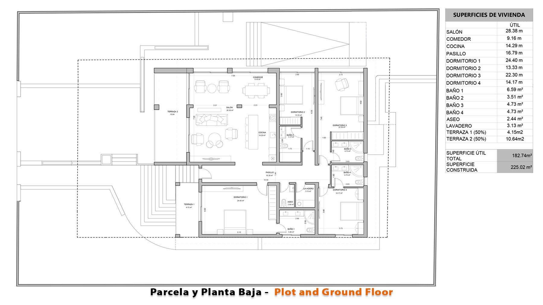 Ground floor and plot