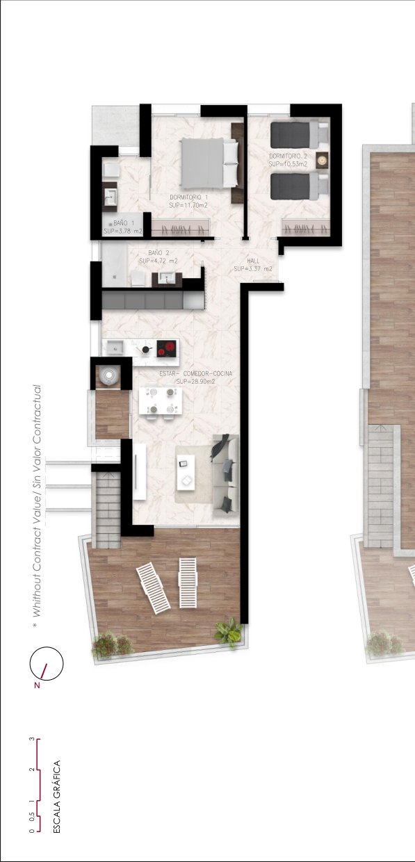 Grundriss (Plan des Bauträgers)
