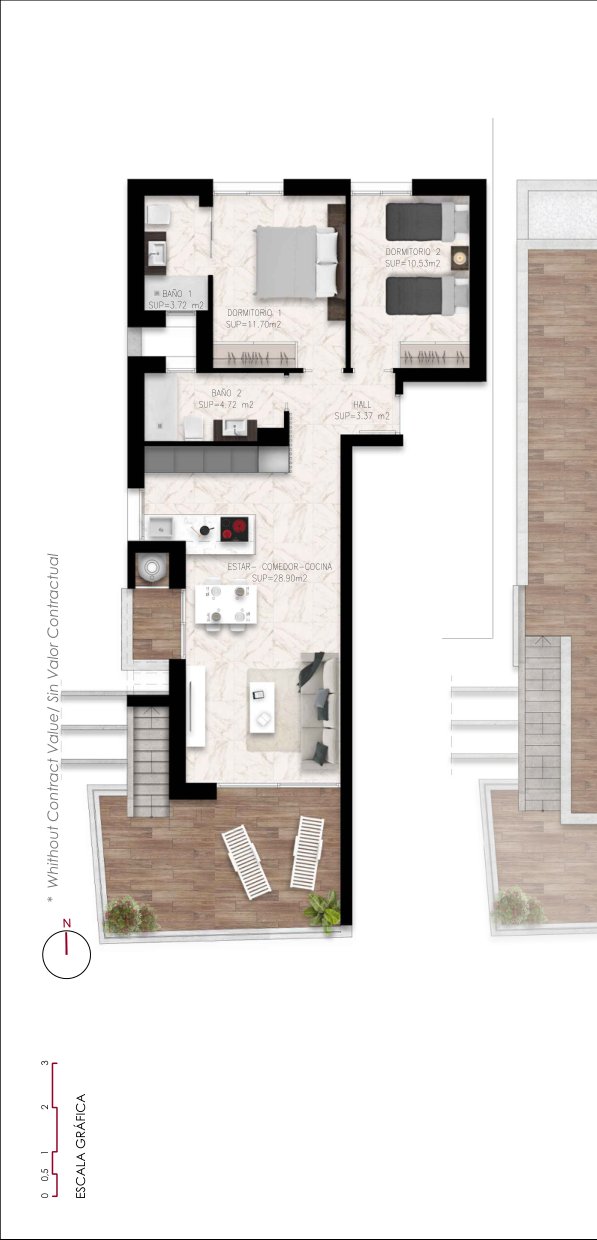Grundriss (Plan des Bauträgers)