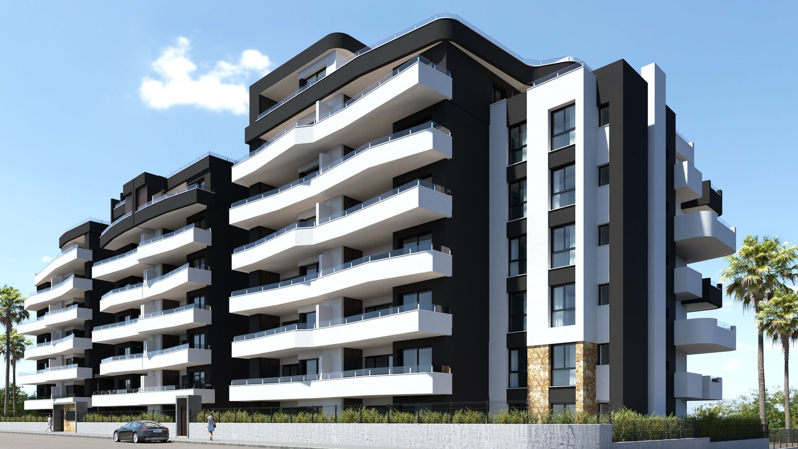 Furnished new-build apartment with terrace and communal pool – San Miguel de Salinas