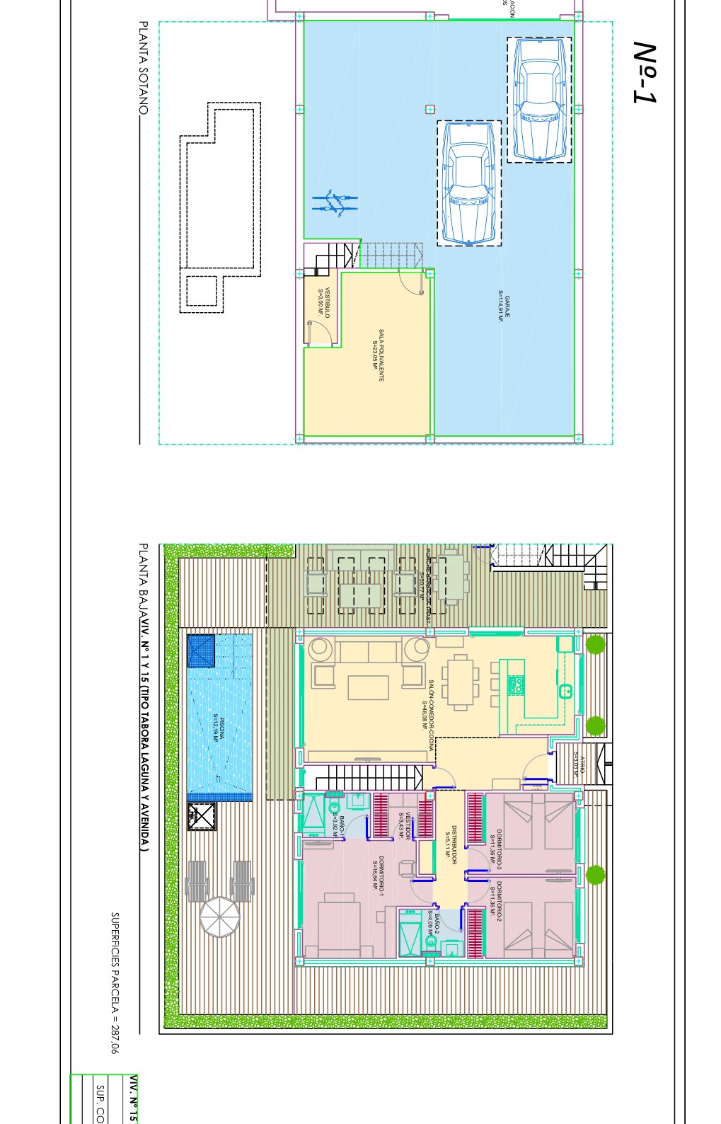 Floor plan: ground floor, solarium and pool (developer plan)