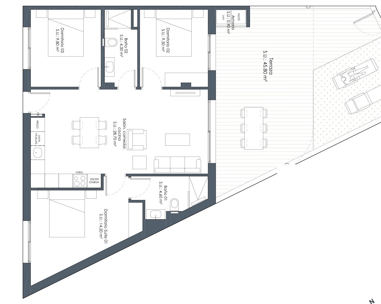 Grundriss (Plan des Bauträgers)