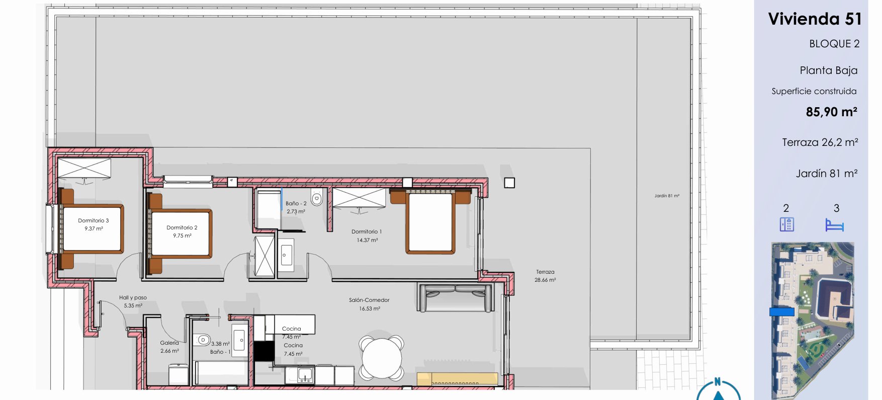 Floor plan – example ground floor, 85.9 m²