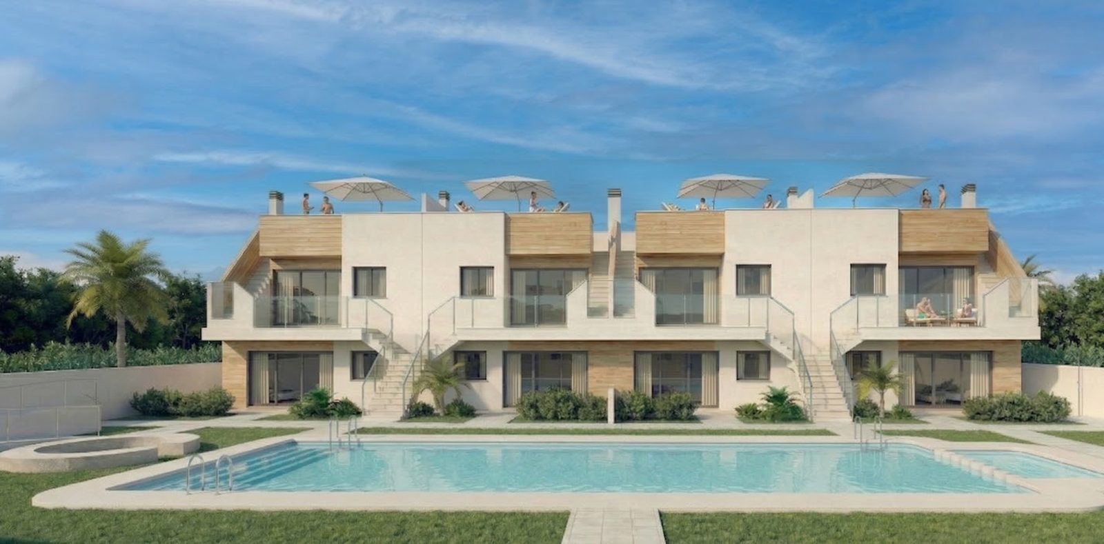 Bungalowy typu maisonette z basenem wspólnym – zdjęcie 1
