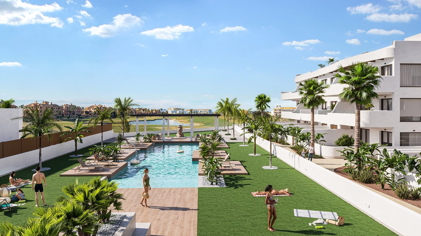New-build apartment on the golf course with terrace and private solarium – photo 3