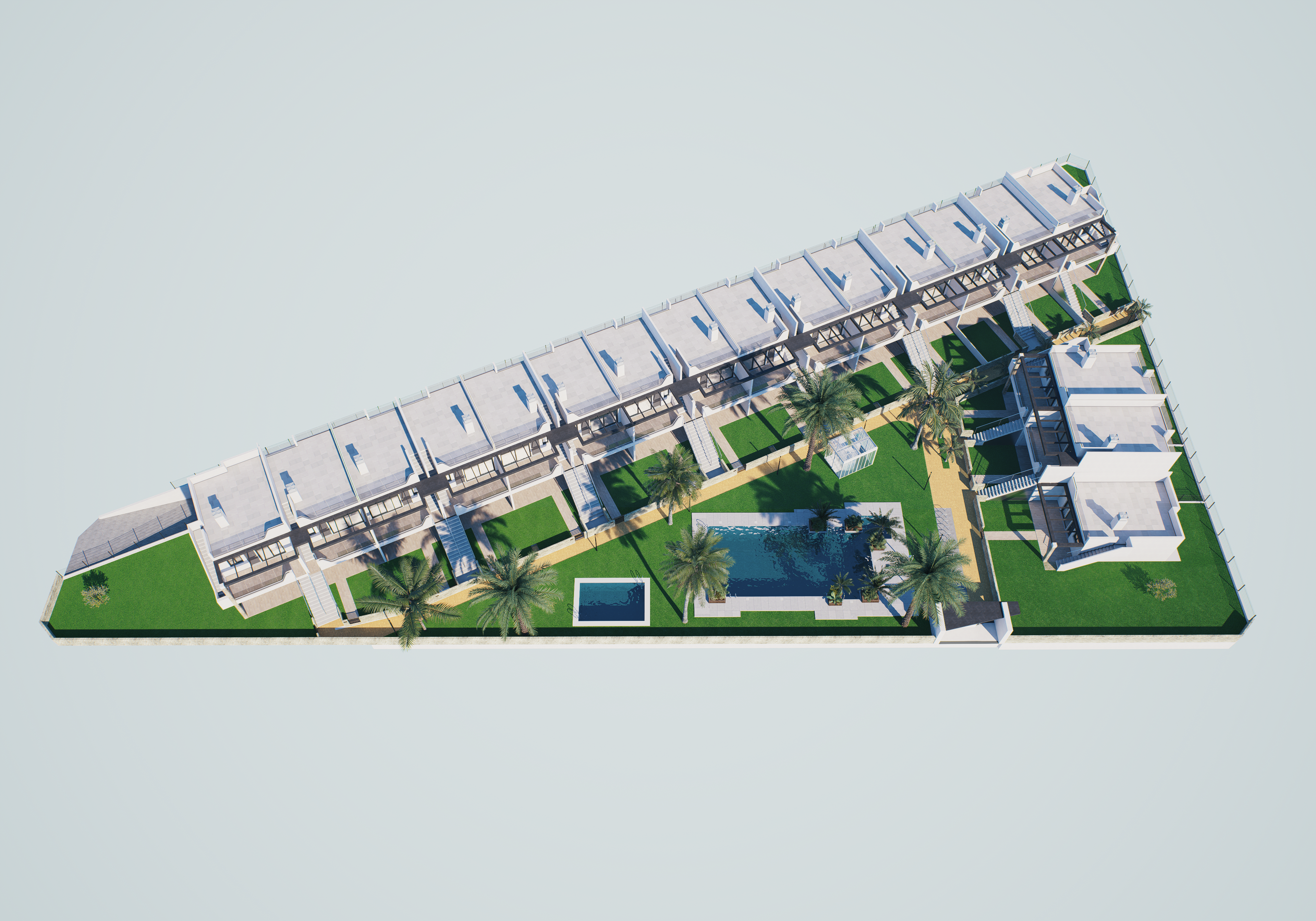 Villa met solarium (visualisatie)
