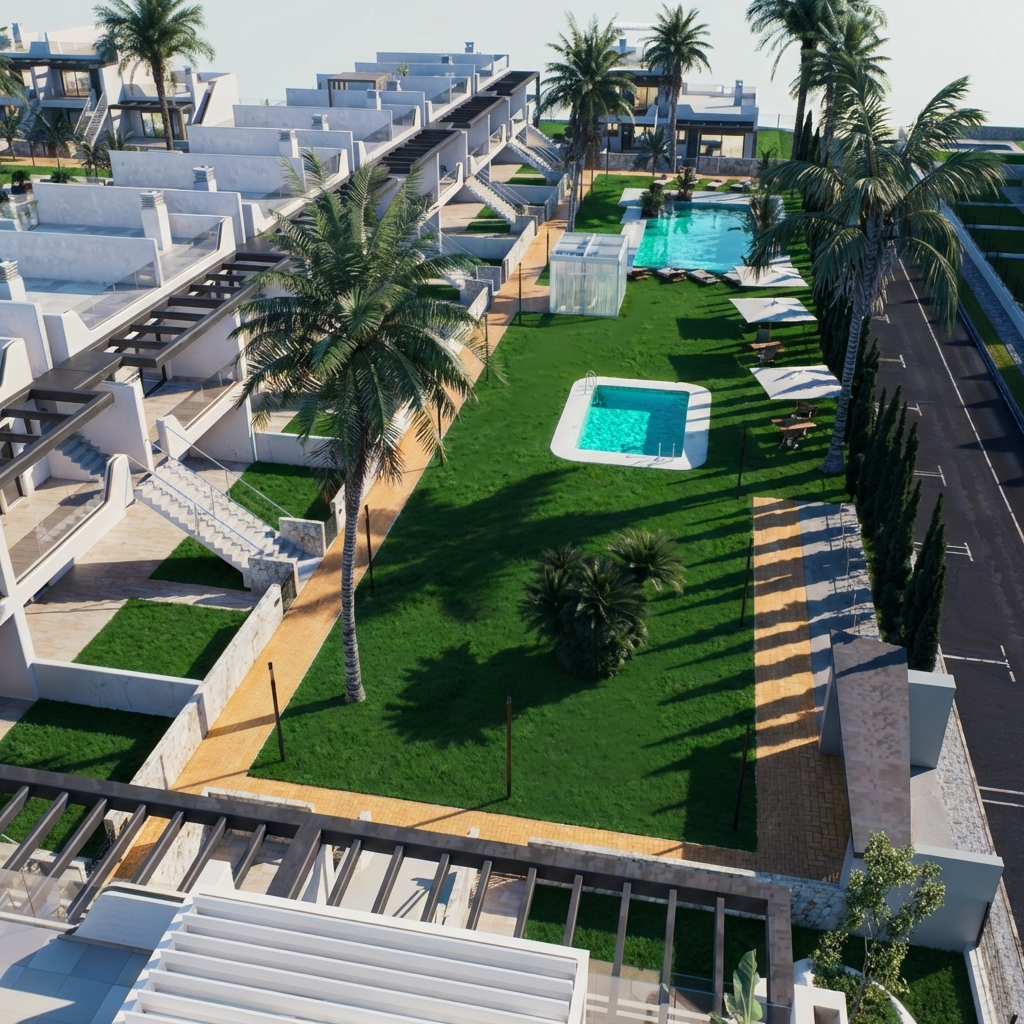 Villa op de begane grond met tuin (visualisatie)