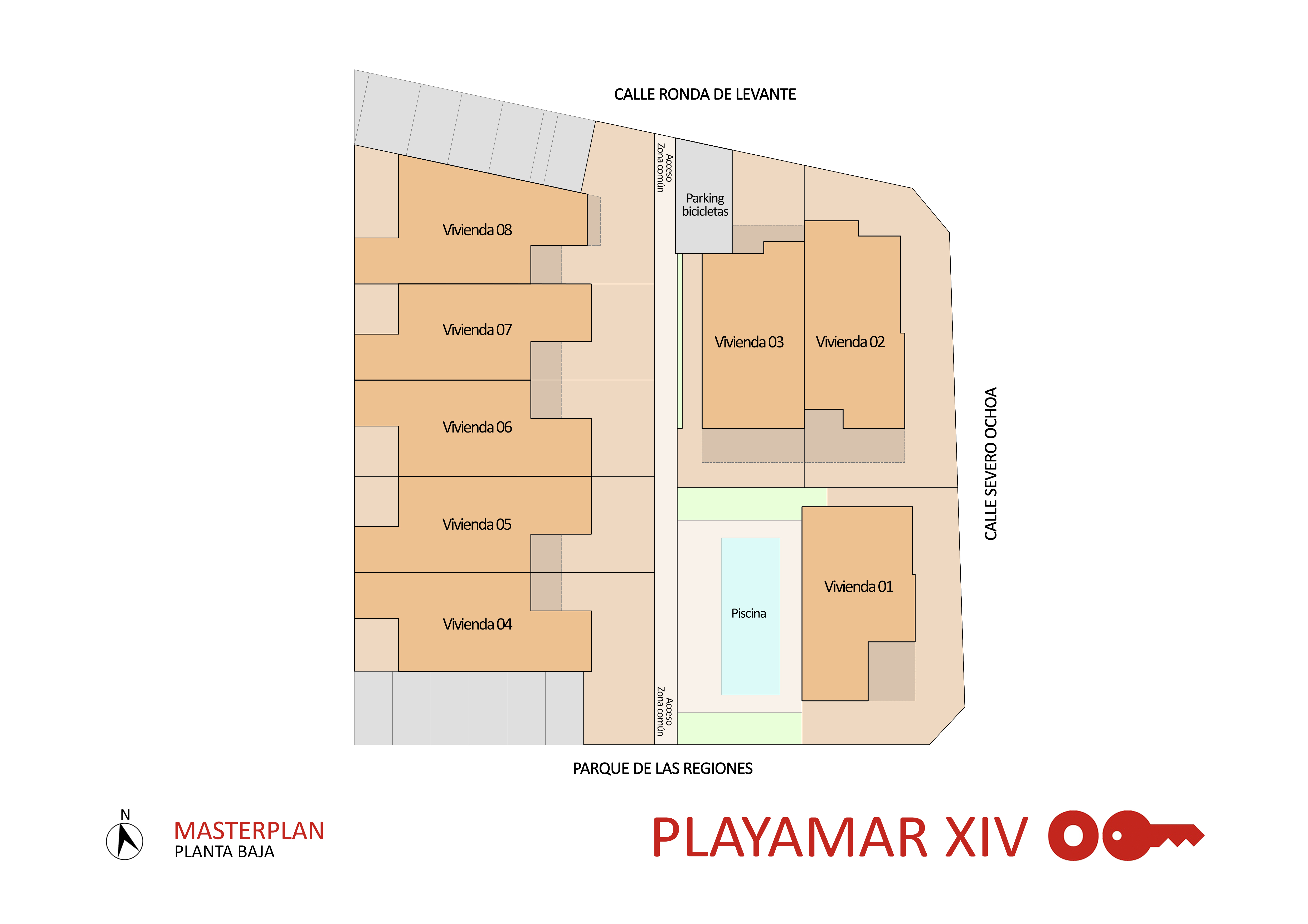 Site plan of the development