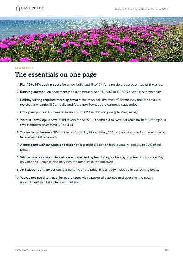 The essentials on one page