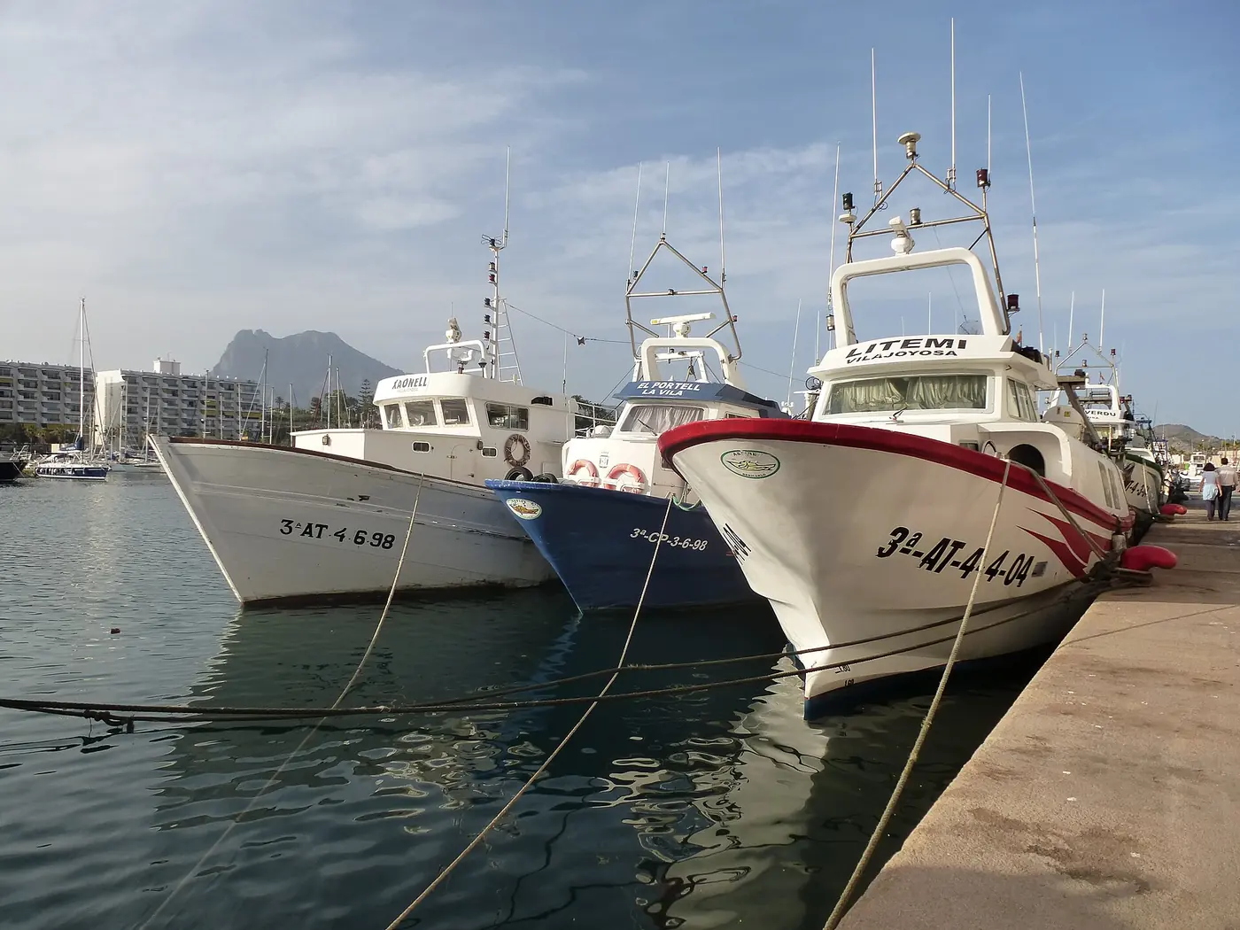 Fishing boats in Villajoyosa harbour