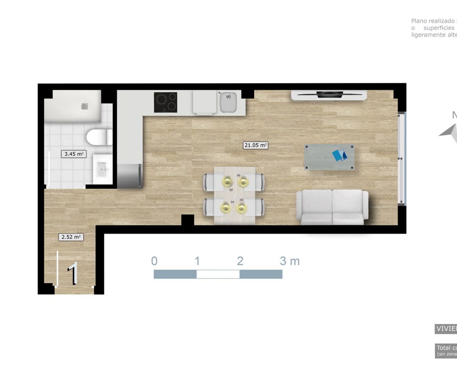 Floor plan of the apartment