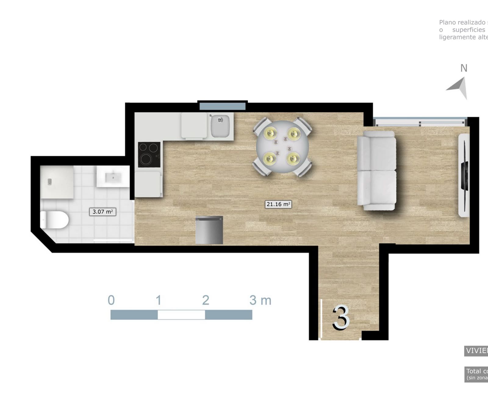 Floor plan of the apartment