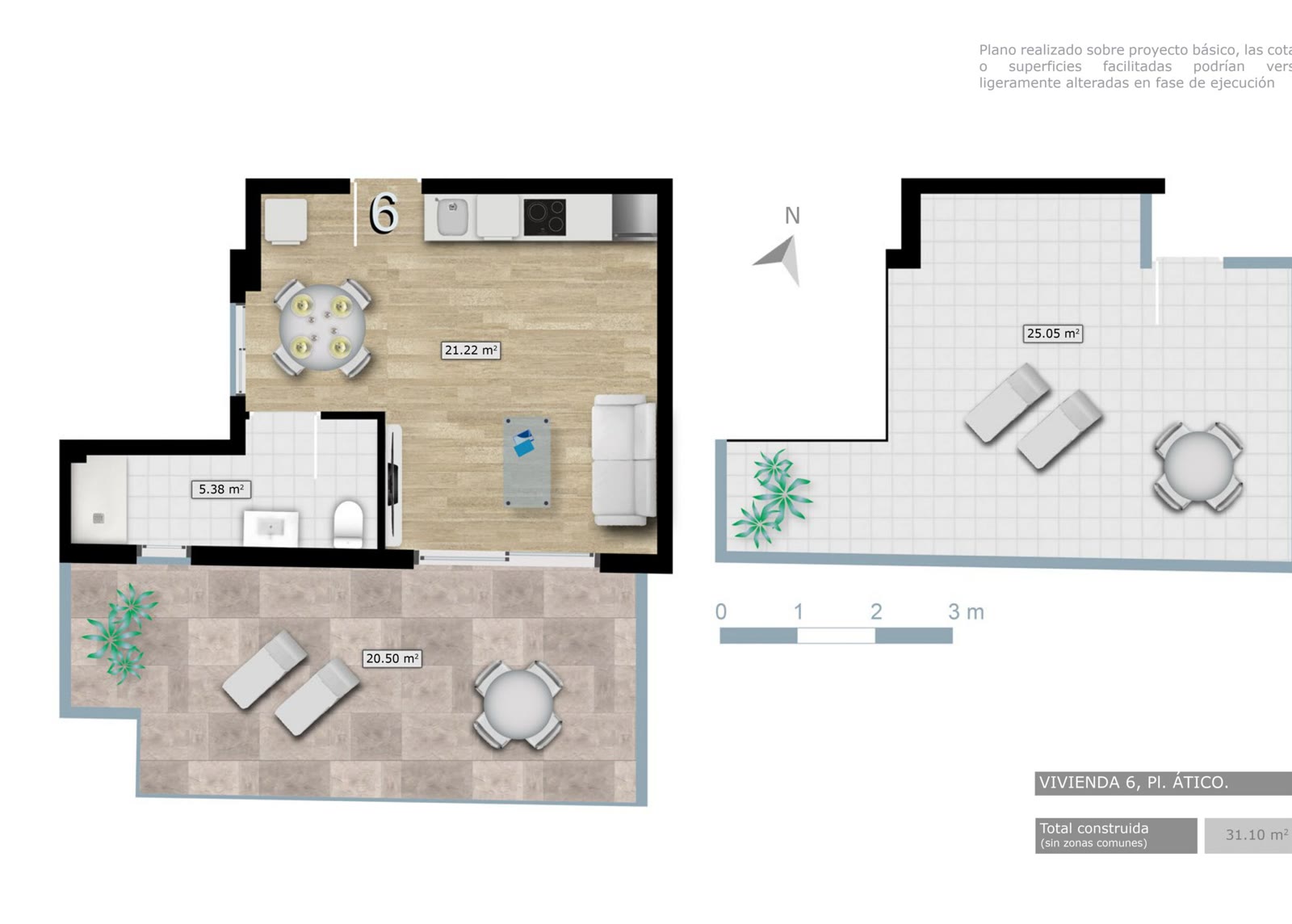 Grundriss des Apartments